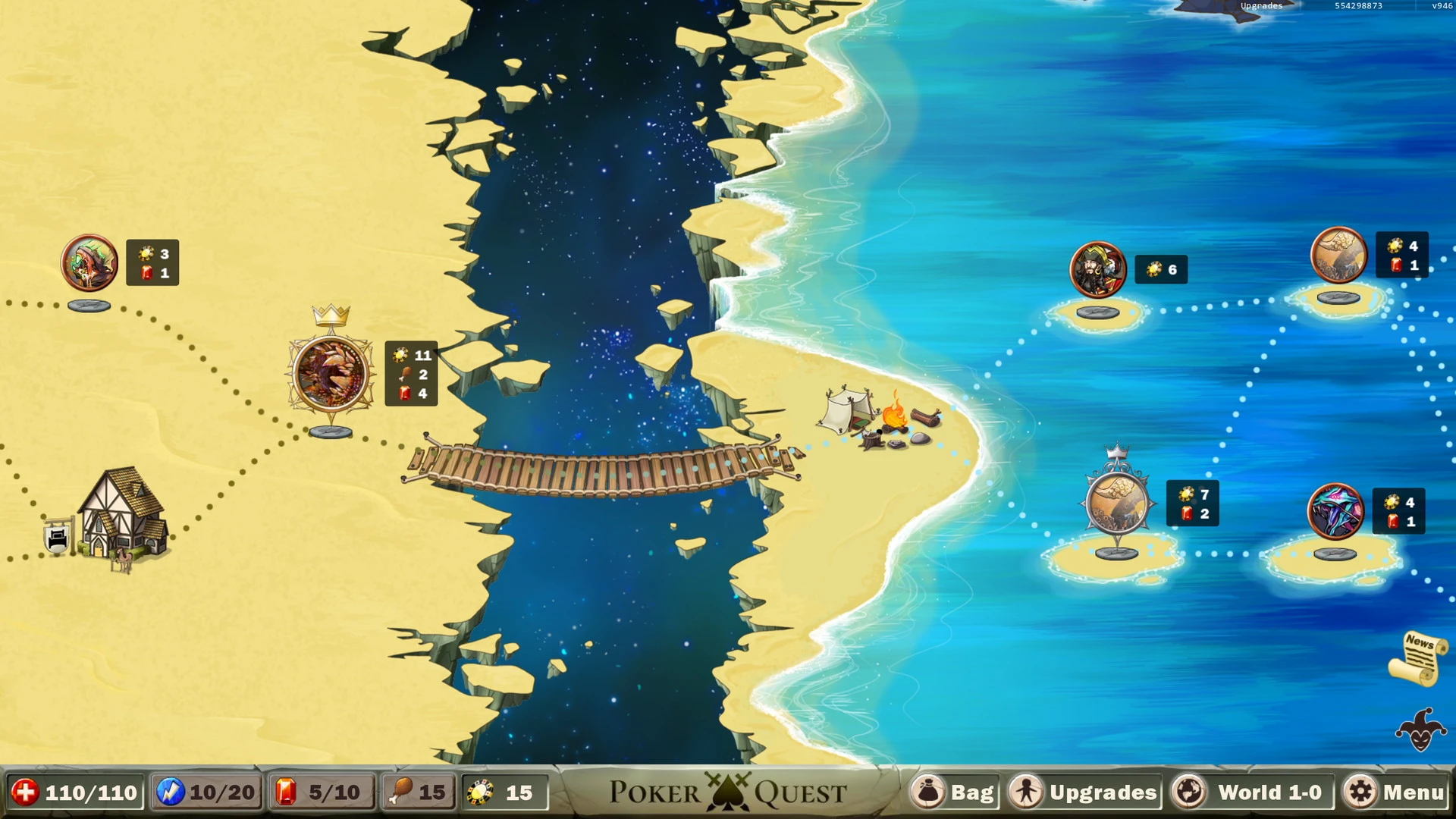 Poker Quest Screenshot of Map